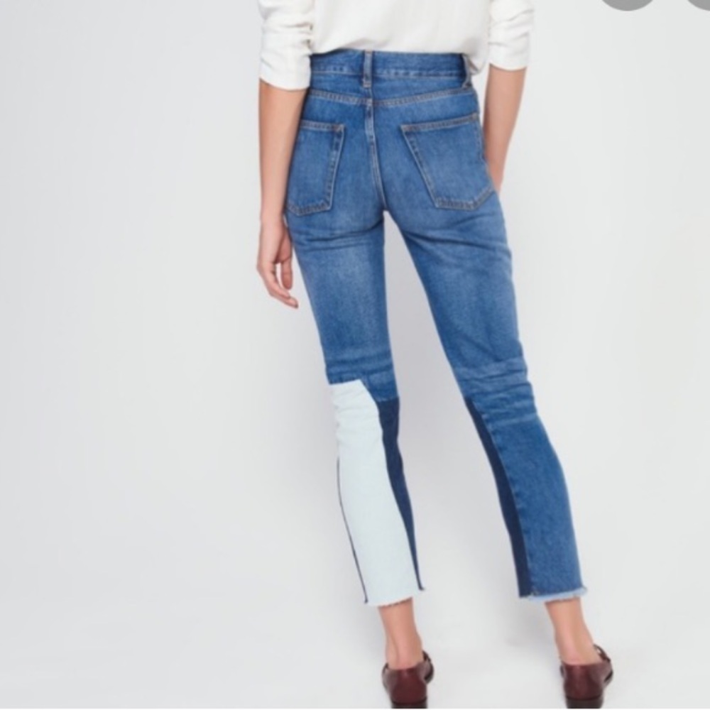 Sandro Patchwork Distressed Jeans Euc - image 2